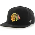 schwarze-snapback-kappe-chicago-blackhawks-nhl-captain-von-47-brand