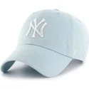 hellblaue-gebogene-kappe-von-new-york-yankees-mlb-clean-up-von-47-brand