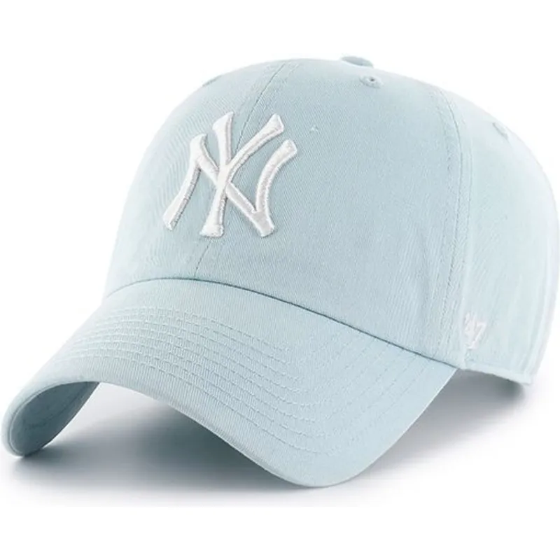 gorra-curva-azul-claro-de-new-york-yankees-mlb-clean-up-de-47-brand