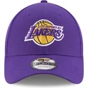 violette-verstellbare-curved-cap-9forty-the-league-der-los-angeles-lakers-nba-von-new-era