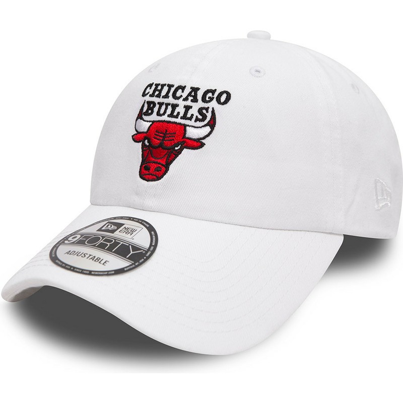 new-era-curved-brim-9forty-washed-chicago-bulls-nba-adjustable-cap-weiss