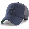 trucker-cap-marineblau-mit-marineblauem-logo-new-york-yankees-mlb-mvp-branson-von-47-brand