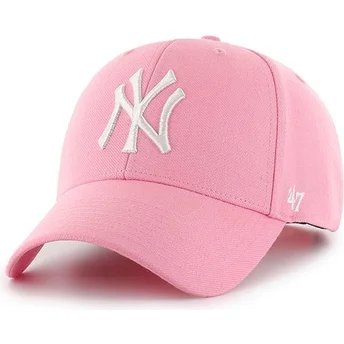 sapkak-ivelt-rozsaszin-snapback-new-york-yankees-mlb-47-brand
