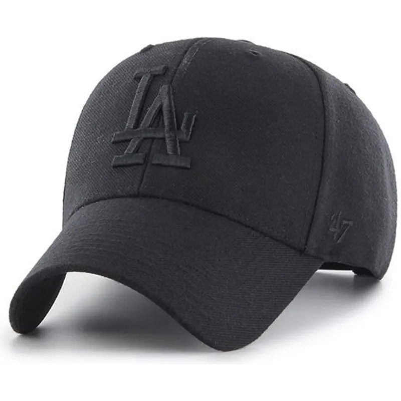 svart-kurvad-snapback-keps-med-svart-logotyp-los-angeles-dodgers-mlb-mvp-av-47-brand