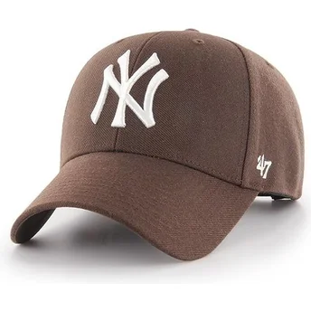 Braune gebogene Snapback-Kappe New York Yankees MLB MVP von 47 Brand