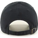 schwarze-gebogene-kappe-mit-silbernem-new-york-yankees-mlb-clean-up-metallic-logo-von-47-brand