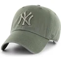 gorra-curva-verde-claro-con-logo-verde-de-new-york-yankees-mlb-clean-up-de-47-brand