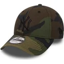 gebogene-kappe-camouflage-mit-schwarzem-logo-verstellbar-9forty-essential-von-new-york-yankees-mlb-von-new-era