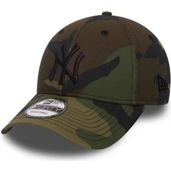 Cap ívelt камуфлаж регулируема лента negro 9FORTY Essential New York Yankees MLB New Era