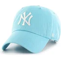 new-york-yankees-mlb-clean-up-kappe-mit-karibisch-blauem-schirm-von-47-brand
