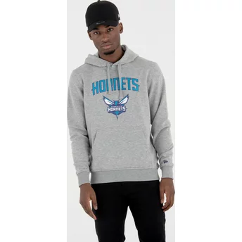 New Era Charlotte Hornets NBA Pullover Hoodie Kapuzenpullover Sweatshirt grau