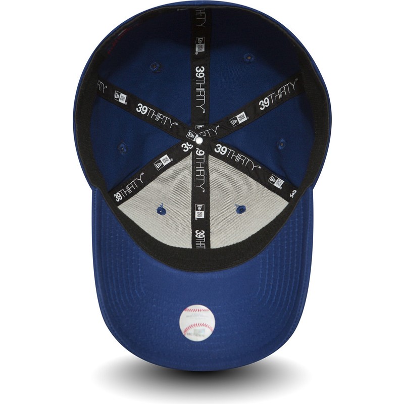 new-era-curved-brim-39thirty-essential-los-angeles-dodgers-mlb-fitted-cap-blau