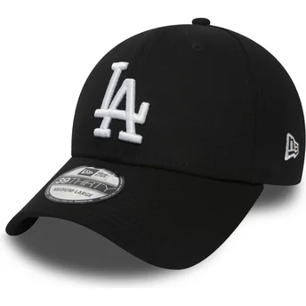 New Era Curved Brim 39THIRTY Essential Los Angeles Dodgers MLB Fitted Cap schwarz