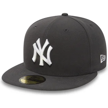 Flache Steingraue angepasste 59FIFTY Essential Kappe der New York Yankees MLB von New Era
