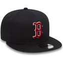 marineblaue-verstellbare-9fifty-essential-flat-cap-der-boston-red-sox-mlb-von-new-era