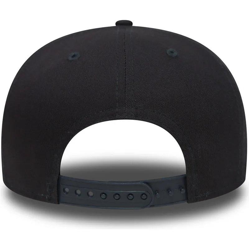 marineblaue-verstellbare-9fifty-essential-flat-cap-der-new-york-yankees-mlb-von-new-era