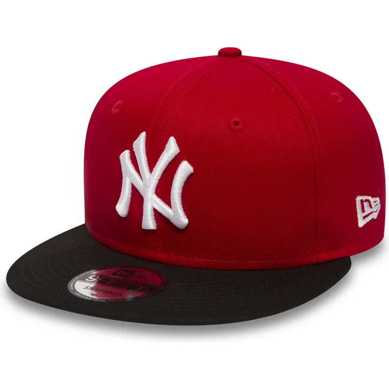 sapkak-lapos-piros-snapback-ajustable-9fifty-cotton-block-new-york-yankees-mlb-new-era
