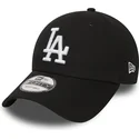 schwarze-verstellbare-curved-cap-9forty-essential-der-los-angeles-dodgers-mlb-von-new-era