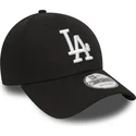 svart-justerbar-kurvad-keps-9forty-essential-fran-los-angeles-dodgers-mlb-av-new-era