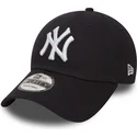 marineblaue-verstellbare-curved-cap-9forty-essential-der-new-york-yankees-mlb-von-new-era
