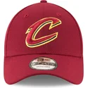 9forty-the-league-cleveland-cavaliers-nba-verstellbare-rote-kappe-von-new-era
