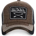 von-dutch-curved-brim-arrow02-brown-adjustable-cap