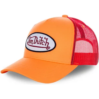 Von Dutch FRESH03 orange och röd truckerkeps