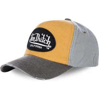 Sapkák ívelt sárga állítható JACKGOG Von Dutch