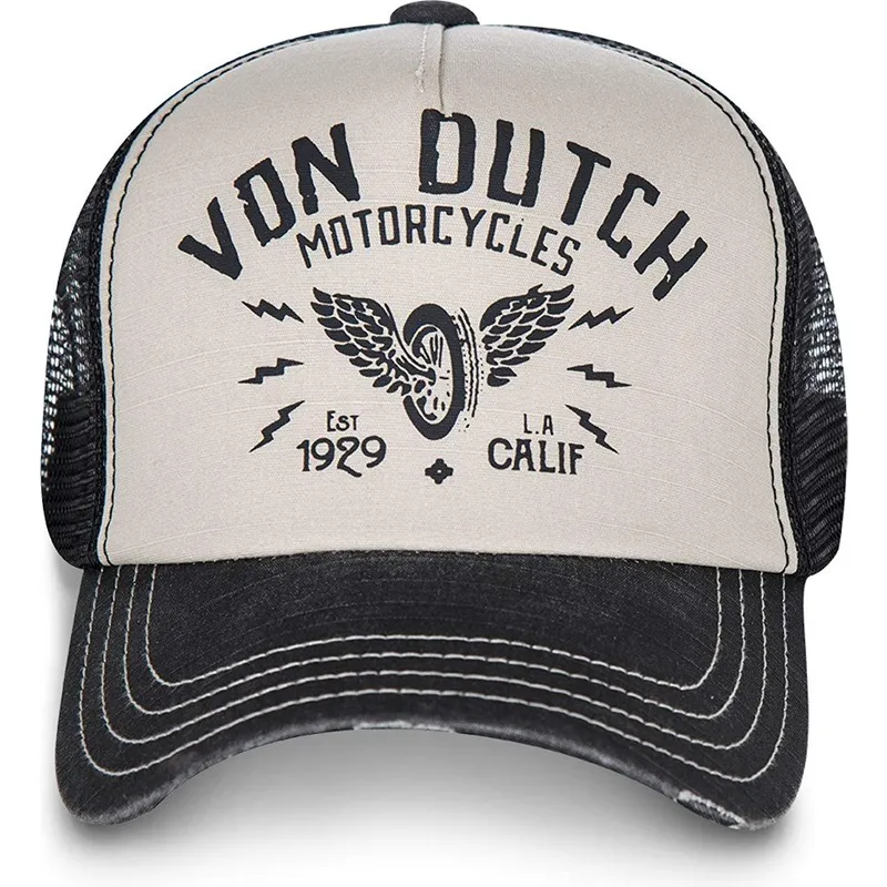 weisse-und-schwarze-verstellbare-curved-cap-crew2-von-von-dutch