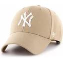 beige-gebogener-snapback-cap-der-new-york-yankees-mlb-mvp-von-47-brand