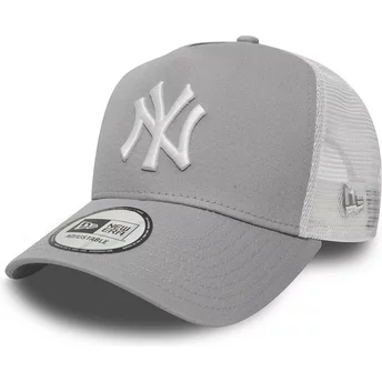 New Era Clean A Frame 2 New York Yankees MLB Grey Trucker Hat