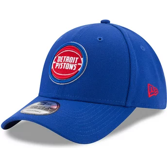 New Era Curved Brim 9FORTY The League Detroit Pistons NBA Adjustable Cap blau