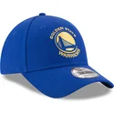 blaue-verstellbare-gebogene-kappe-9forty-the-league-der-golden-state-warriors-nba-von-new-era