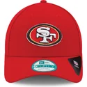 san-francisco-49ers-nfl-9forty-the-league-verstellbare-rote-curved-cap-von-new-era