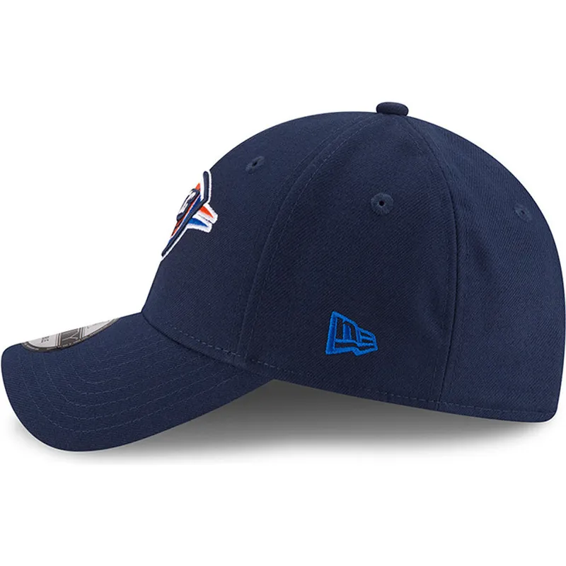 marineblaue-verstellbare-curved-cap-9forty-the-league-der-oklahoma-city-thunder-nba-von-new-era