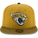 gelbe-snapback-flatcap-9fifty-sideline-der-jacksonville-jaguars-nfl-von-new-era