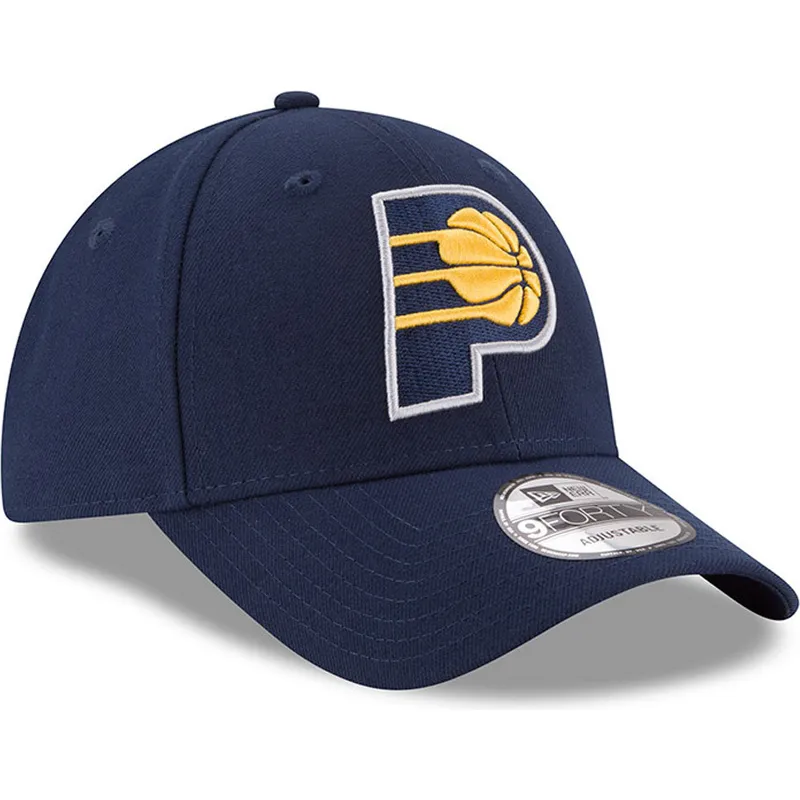 marineblaue-verstellbare-curved-cap-9forty-the-league-der-indiana-pacers-nba-von-new-era