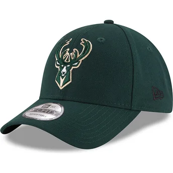 Sapkák ívelt zöld állítható 9FORTY The League Milwaukee Bucks NBA New Era