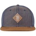 djinns-6-panel-snapback-kappe-in-blau-und-braun-2tone-oxford