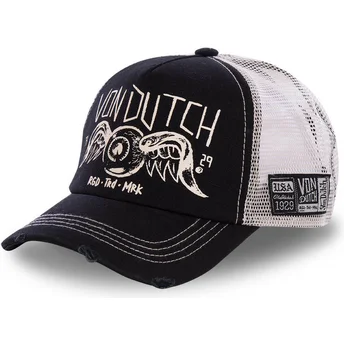 Sapkák ívelt fekete snapback CREW4 Von Dutch