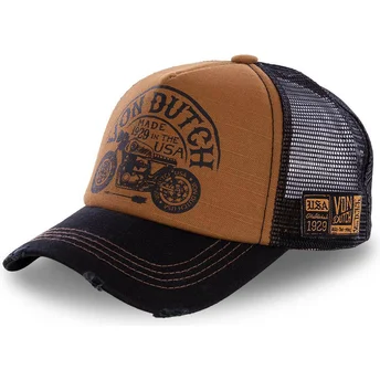 von-dutch-crew6-brown-and-black-trucker-hat