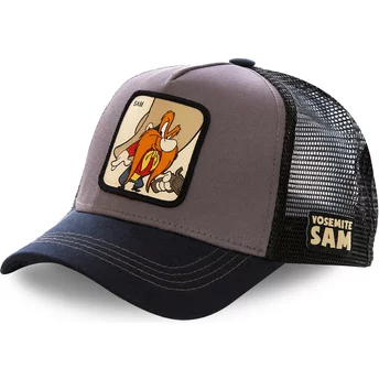 Capslab Yosemite Sam SAM2 Looney Tunes Trucker Cap grau und schwarz