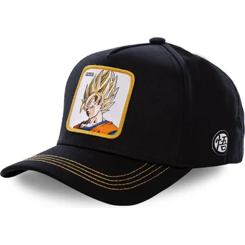 Capslab Svart Kurvad Snapback Keps Son Goku Super Saiyan GO2 Dragon Ball