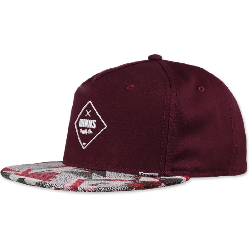 sapkak-5-panel-piros-snapback-rubber-aztek-djinns