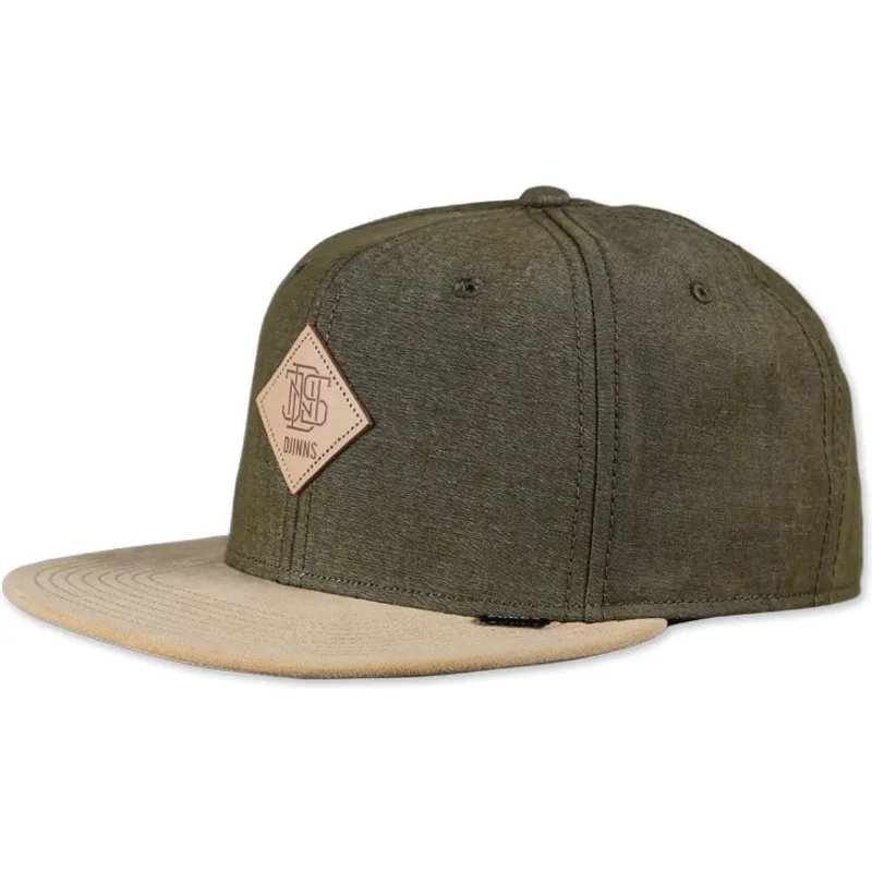 sapkak-6-panel-zold-snapback-melange-twill-djinns