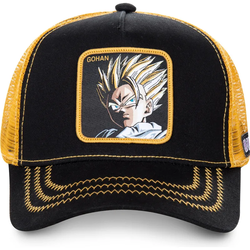 trucker-cap-schwarz-und-gelb-son-gohan-super-saiyan-2-dbzsup-dragon-ball-von-capslab