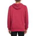 volcom-burgundy-heather-litewarp-zip-through-hoodie-kapuzenpullover-sweatshirt-rot