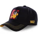 capslab-looney-tunes-daf3-schwarze-snapback-kappe-mit-gebogenem-schirm-pato-lucas