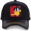 capslab-looney-tunes-daf3-schwarze-snapback-kappe-mit-gebogenem-schirm-pato-lucas
