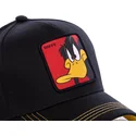 capslab-looney-tunes-daf3-schwarze-snapback-kappe-mit-gebogenem-schirm-pato-lucas